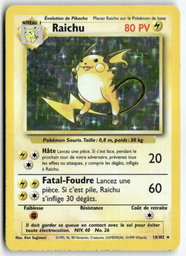 1999 Set de Base - Raichu Holo