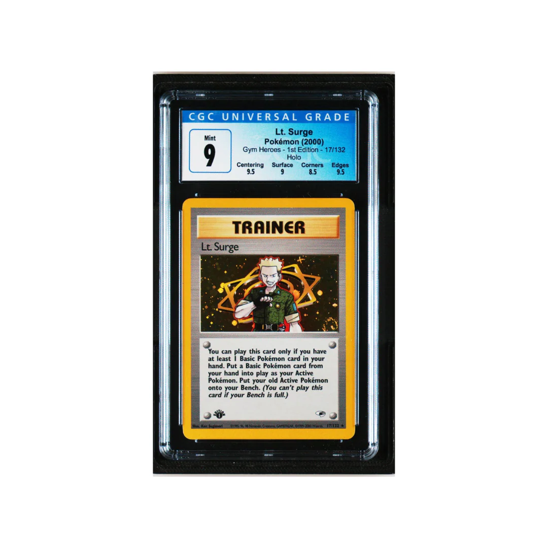 2000 Gym Heroes - Lt. Surge 1st Edition - CGC 9