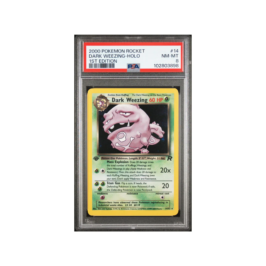 2000 Team Rocket - Dark Weezing - PSA 8
