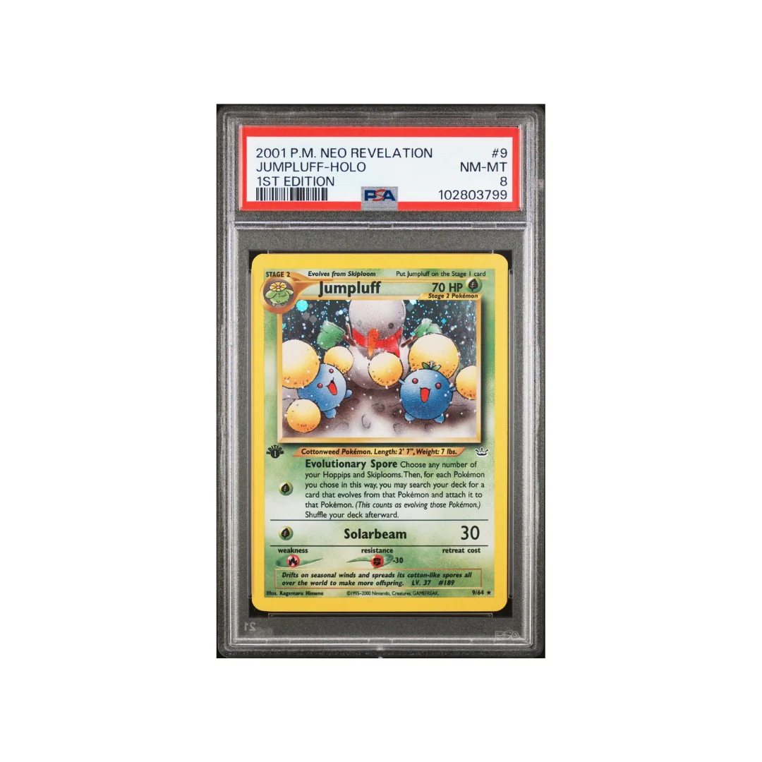 2001 Neo Revelation - Jumpluff 1st Edition - PSA 8